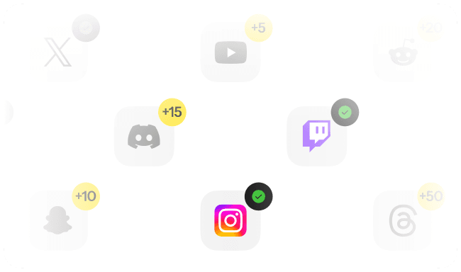 Social tasks to earn tickets